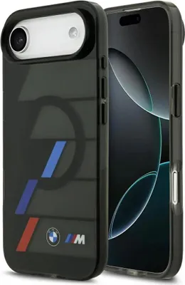 Produktbild von BMW M IML Metal Buttons Tricolor Lines MagSafe Etui für iPhone Air schwarz