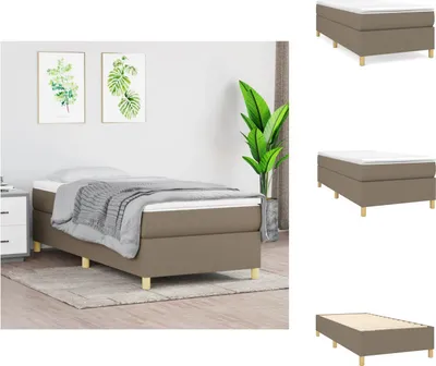 Produktbild von vidaXL Boxspringbett Taupe 90x190 cm Stoff -  Betten & Bettgestelle
