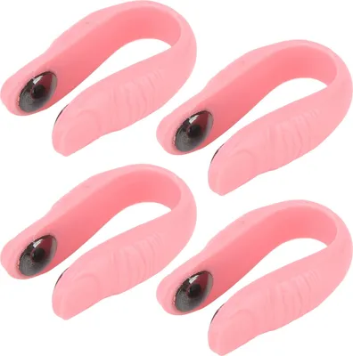 Produktbild von 4 Stück Akupressur-Handclips, magnetische Druckpunkt-Clips zur Stress-, Kopf- & Migräne-Linderung, Rosa