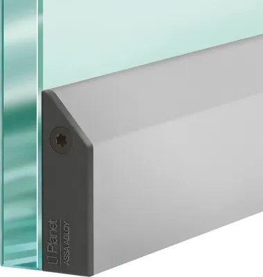 Produktbild von Planet Türbodendichtung automatisch KG-S schmal FH+RD Zugluftstopper für Glastüren,834x11,5x38mm, Alu natur