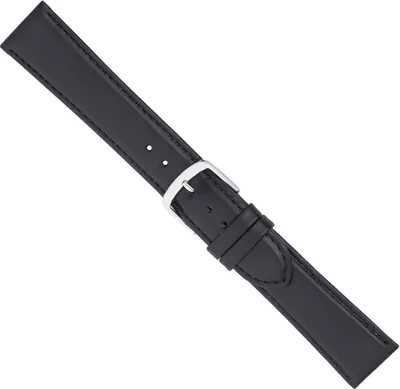 Produktbild von Ersatzband Uhrenarmband Leder Band schwarz 26552S, Stegbreite:16mm