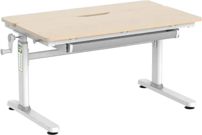 Produktbild von HOKO®Ergo Schülerschreibtisch höhenverstellbar 54-76 cm, 100x60 cm, neigbare Tischplatte mit Schublade, stabiler & kompakter Kinderschreibtisch