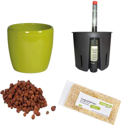 Produktbild von Set5 Blumentopf Venus schilfgrün 09/07 Ø 11.5cm H 08cm+KT+WA+BT+HD50