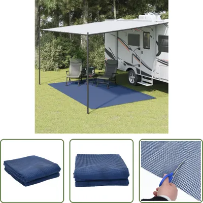 Produktbild von The Living Store Campingteppich Blau 4x2,5 m