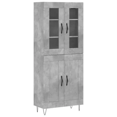 Immagine prodotto di Credenza Grigio Cemento 69,5x34x180 cm in Legno Multistrato