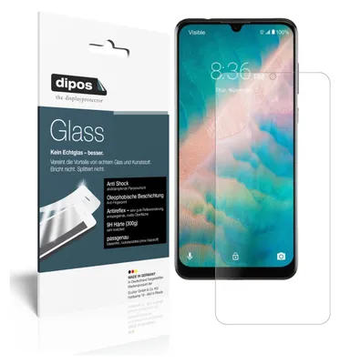 Produktbild von 2x Schutzfolie für ZTE Blade 10 Prime matt - Anti-Shock 9H Folie dipos Glass Kunststoffglas