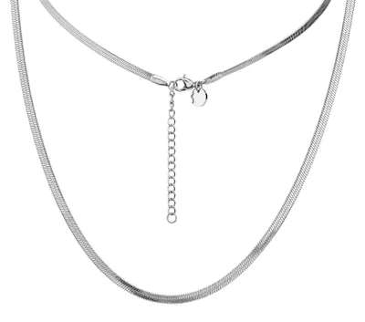 Zdjęcie produktu dla Naszyjnik Zeeme ze stali nierdzewnej, 50+5 cm, biały, 344050111-50