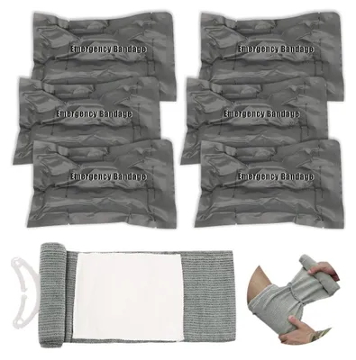 Produktbild von Solidchoice – Set mit 6 Verbandsmaterialien für traumatische Wunden, für den Erste-Hilfe-Bereich