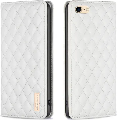 Obrázek produktu pro iPhone SE 2022 Case, Elegantní kožené pouzdro Bookstyle Flip Card Holder se stojánkem pro iPhone SE 2020/2022 / iPhone 7 / 8 White