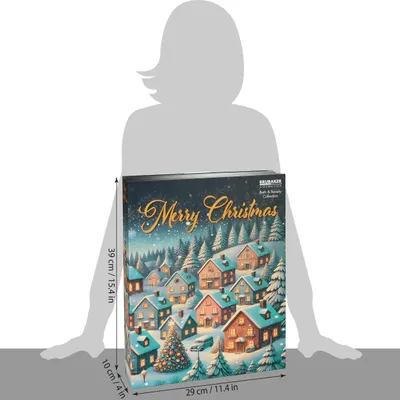 Productafbeelding van BRUBAKER Cosmetics XXL Beauty Adventskalender 2026 - Winterdorp in de sneeuw - Grote wellness adventskalender om open te vouwen - 24 verrassingen