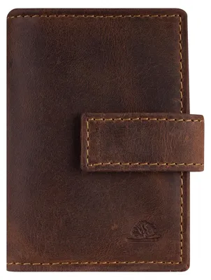 Image de GREENBURRY porte-cartes pince à billets Vintag Card-Clip Pocket Case RFID Brown brun