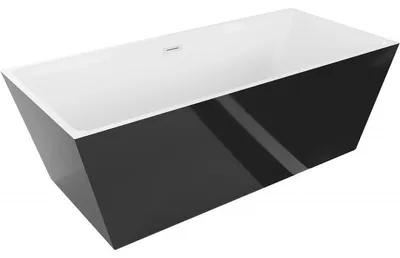 Obrázek produktu pro Mexen Lita volně stojící vana 170 x 75 cm, bílá/černá, přepad bílý - 52121707575-20