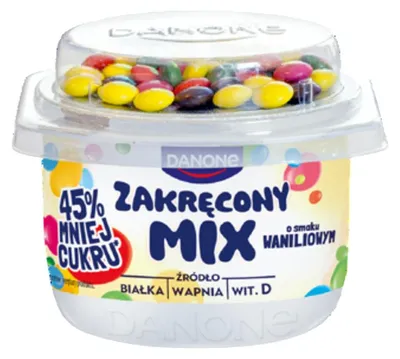 Immagine prodotto di Yogurt Danone Zakręcony Mix Fragola Vaniglia 125 g
