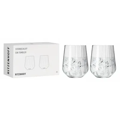 Immagine prodotto di Ritzenhoff Gin Tumbler 2er-Set Sternschliff 002, Kristallglas, 710 ml, 3771001
