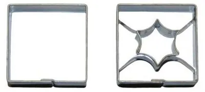 Produktbild von Ausstechform 2er Quadrat/Stern+Quadrat 40 mm