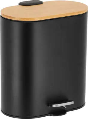 Immagine prodotto di TENDANCE | Cestino per i rifiuti - Cestino per i rifiuti - 5 L - Nero - Cestino per i rifiuti - con coperchio e pedale