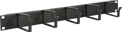Image de Lanview 1U 48,30cm (19") PANNEAU ORGANISATEUR DE CÂBLES (RAO100BL)