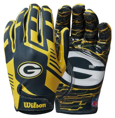 Image de Gants de Football Américain Wilson NFL Greenbay Packers Stretch Fit receveur