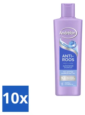 Image de 10 flacons de shampooing Andrélon Anti-pellicules, 250 ml, lot économique - 10 pièces