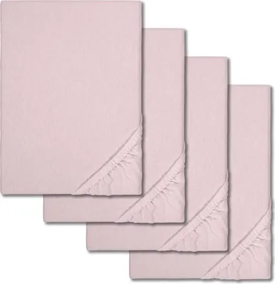 Produktbild von Spannbettlaken Winterflausch rosa 180 x 190 - 200 x 200 cm im 4er-Pack