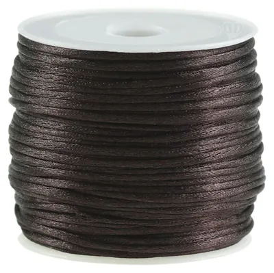 30m Satinschnur Flechtkordel 1mm, dunkelbraun