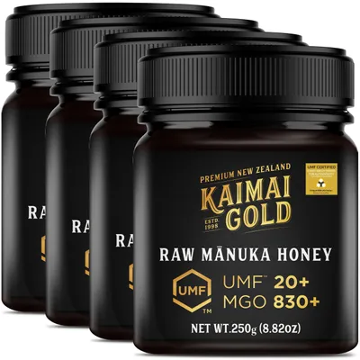 Produktbild von Kaimai Gold MGO 830+ / UMF 20+ Manuka Honig * 4x 250g Premium Monofloral UMF® Certified Neuseeland ManukaHonig * 600 633 696 700 720 800 820 829 850