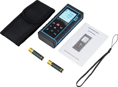 Produktbild von 120M Laser-Entfernungsmesser, Wasserwaage, Pythagoräischer Laser, Flächen-, Volumenmessung, Max/Min-Messung, 20 Speicher, IP54 Wasserdicht