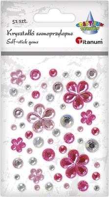 Produktbild von Selbstklebende Kristalle Mix rund und Blumen Titanum