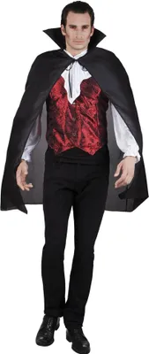 Produktbild von Cape Bloodlust Teufel Umhang schwarz Karneval Halloween Kostüm 120cm