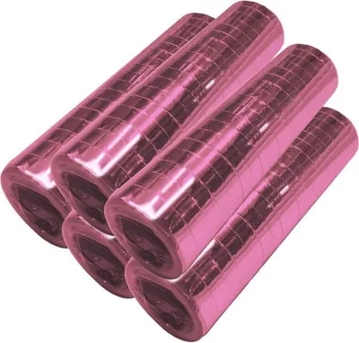 Produktbild von 5 Glitzer Luftschlangen rosa metallic
