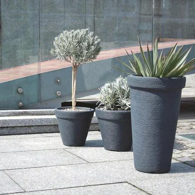 Produktbild von Famanu XXL Blumentöpfe Set - 42L - 63x40cm - Frostbeständig Kunststoff