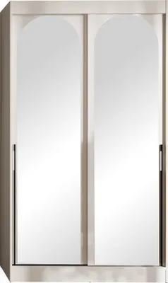 Produktbild von MIRJAN24 Schiebetürenschrank Modin 120, mit Spiegel, Kleiderschrank vom Hersteller (Farbe: Cashmere / Cashmere + Schwarz)