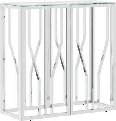 Produktbild von vidaXL Konsolentisch 70x30x70 cm Edelstahl und Glas