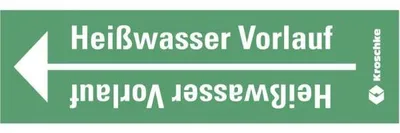 Produktbild von Dreifke® Rohrleitungsband Heißwasser Vorlauf, praxisbewährt, ab Ø 10mm, grün/...