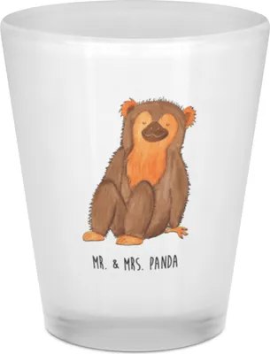 Produktbild von Mr. & Mrs. Panda Schnapsglas Affe - Transparent - Geschenk, Selbstbewusstsein, Liebe, Stamper, Motivation, Affen, Pinnchen, Schnapserl, Afrika, Respekt, Shotglas