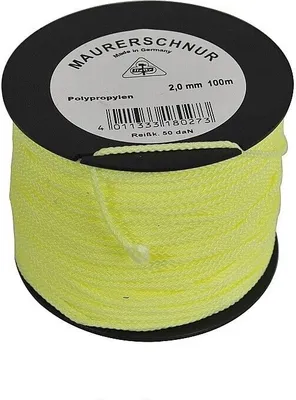 Produktbild von 5 St. HaWe Maurerschnur Verlegeschnur Pflasterschnur PP 100m, 2,0mm, gelb