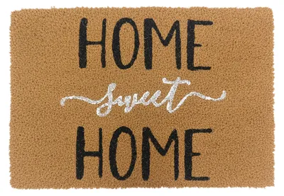 Kokos-Fußmatte Home Sweet Home, 60x40 cm, bunt, rutschfest
