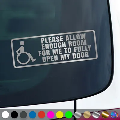Produktbild von PantherPixel Rollstuhl Aufkleber Rollstuhlfahrer Behindert Rampe Sticker Auto Geschenkidee Farbe Silber