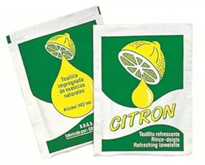 Erfrischungstücher Citron 6x8 cm weiß Cellulose 500 St.