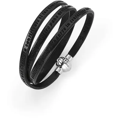 Produktbild von Armbanden   Leder Amen Schwarz   Kollektion Preghiere - frau