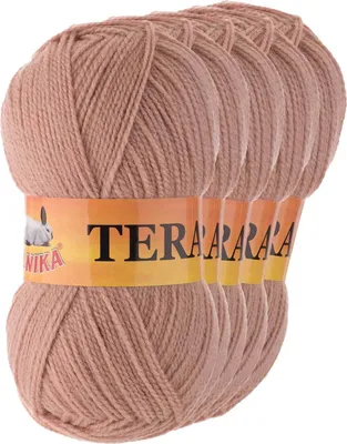 Produktbild von 5 x 100g Strickgarn TERA Uni Strickwolle Handstrickgarn Klassikgarn