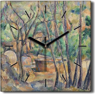 Produktbild von Coloray Hodiny Unikátní 30x30 cm  Tiché hodiny Pro obývací pokoj a kuchyň Nástěnné hodiny Plátno Černé ručičky hodin - Strom přírody