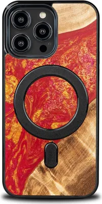 Image de Bewood Étui unique pour iPhone 15 Pro Max - Néons - Paris avec MagSafe