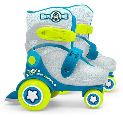 Produktbild von Verstellbare Rollschuhe –  – Skids Control Explore – 4 Rollen – Größe 23–26 – Blau