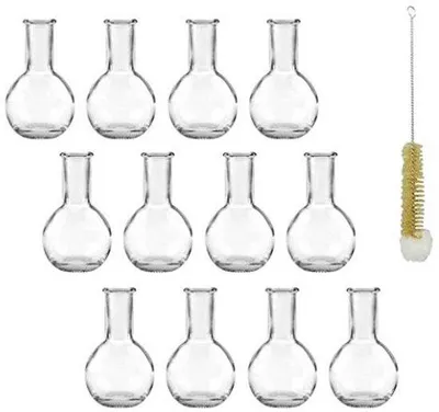 Produktbild von Famanu Set kleine Glasvasen 12 Stück - Dekorative Flaschen für Tischdekoration