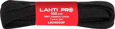 Obrázok produktu pre Flache Schnürsenkel 100% Baumwolle Schwarz L904052P, 10 Paar, 120 Cm, Lahti
