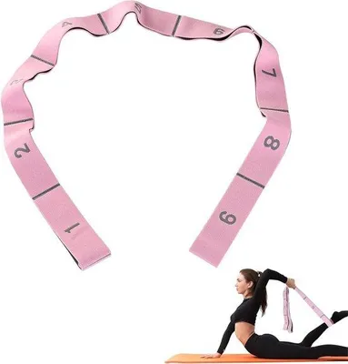 Productafbeelding van Elastische Fitnessband - Geschikt voor Yoga en Pilates - 1 stuk - 103 x 3,6 cm