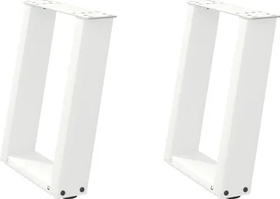 Obrázek produktu pro vidaXL Nohy konferenčního stolku ve tvaru U 2 ks. Bílé 28x(42-43) cm Ocelové