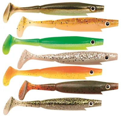 Produktbild von Strike Pro Piglet Shad 10cm 7g - 6 Gummifische, Farbe:Limetreuse