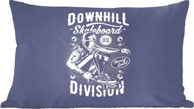 Produktbild von MuchoWow® Zierkissen Sofakissen Wohnzimmer Dekokissen 60x40 cm Skateboard - Helm - Retro - Kopfkissen - Polster mit Foto